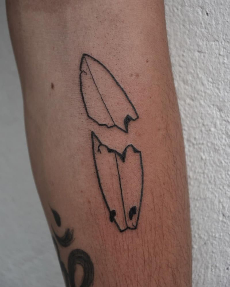 30 Surf Board Tattoos Inspire You to Challenge Yourself