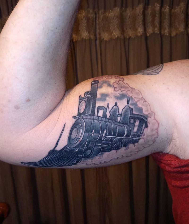 30 Pretty Train Tattoos You Must Try