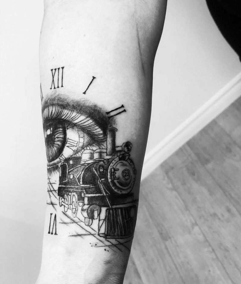 30 Pretty Train Tattoos You Must Try