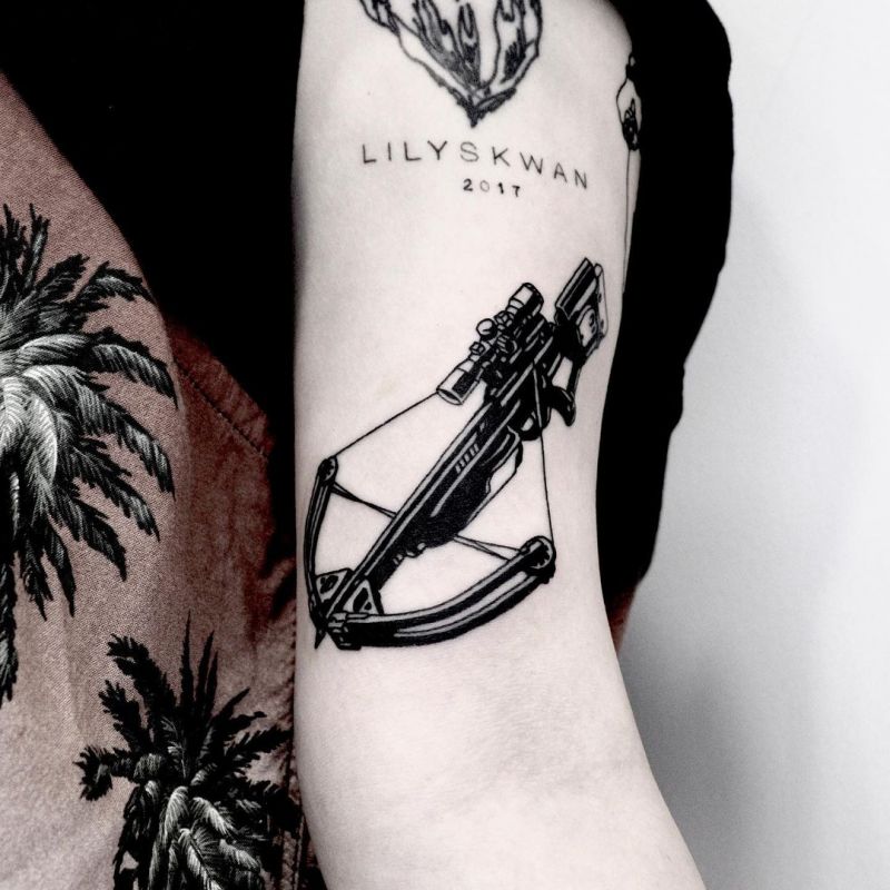 30 Pretty Crossbow Tattoos Make You Brave