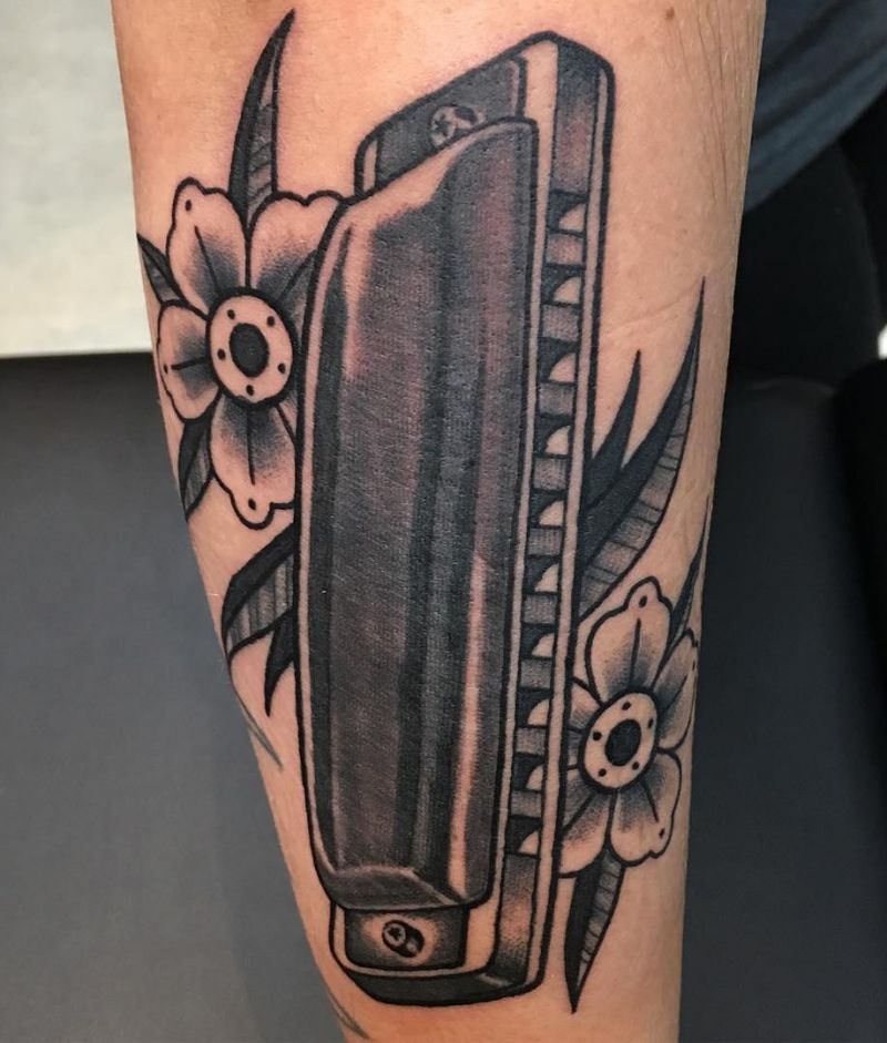 30 Pretty Harmonica Tattoos You Must Try