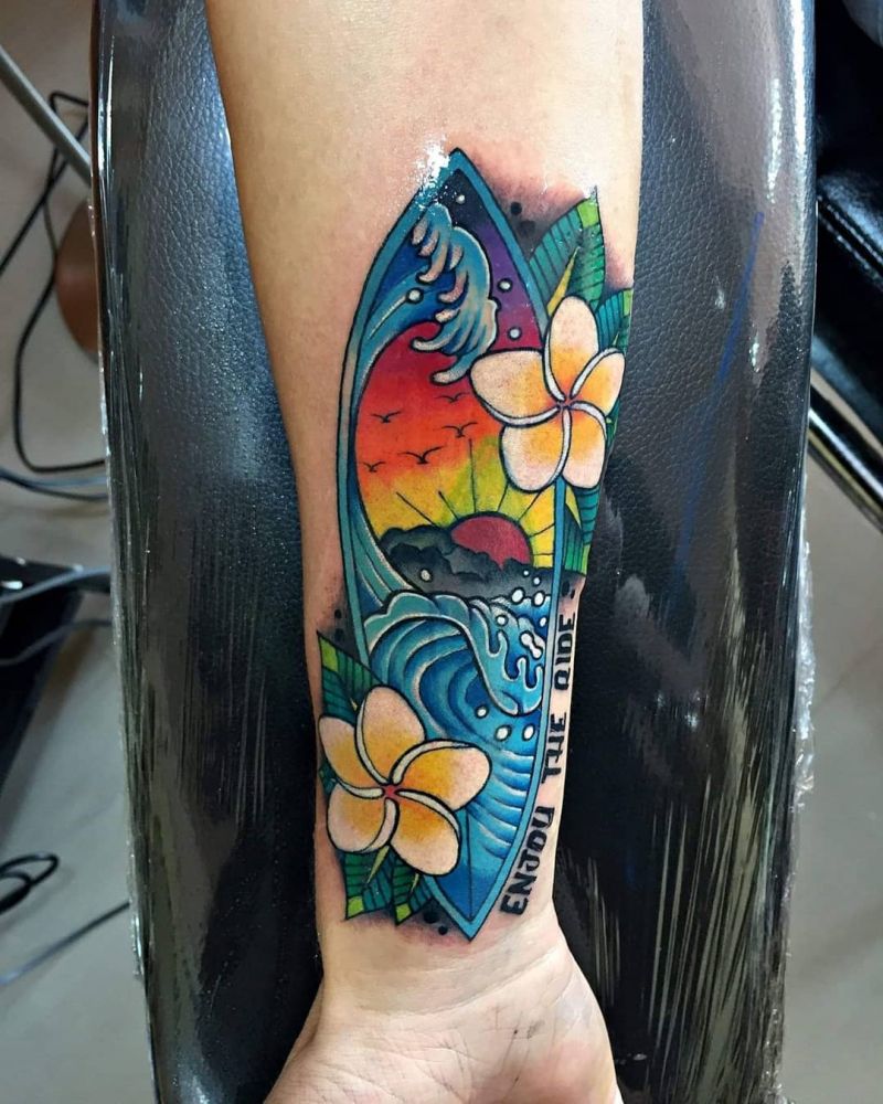 30 Surf Board Tattoos Inspire You to Challenge Yourself