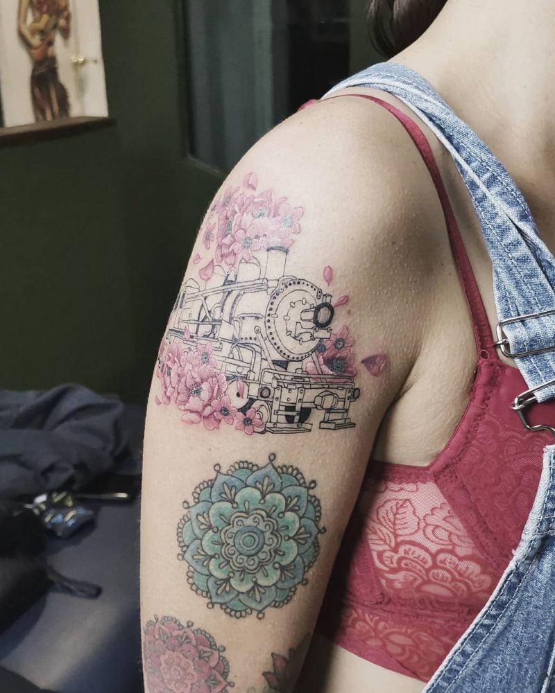 30 Pretty Train Tattoos You Must Try