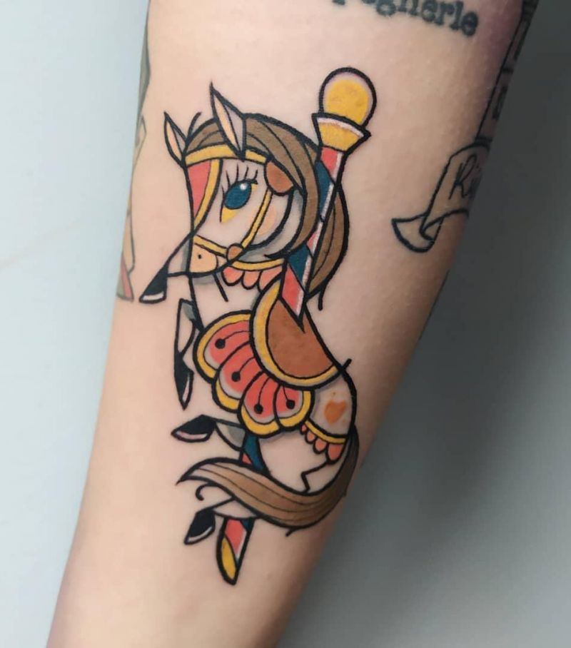 30 Perfect Carousel Tattoos You Must Love