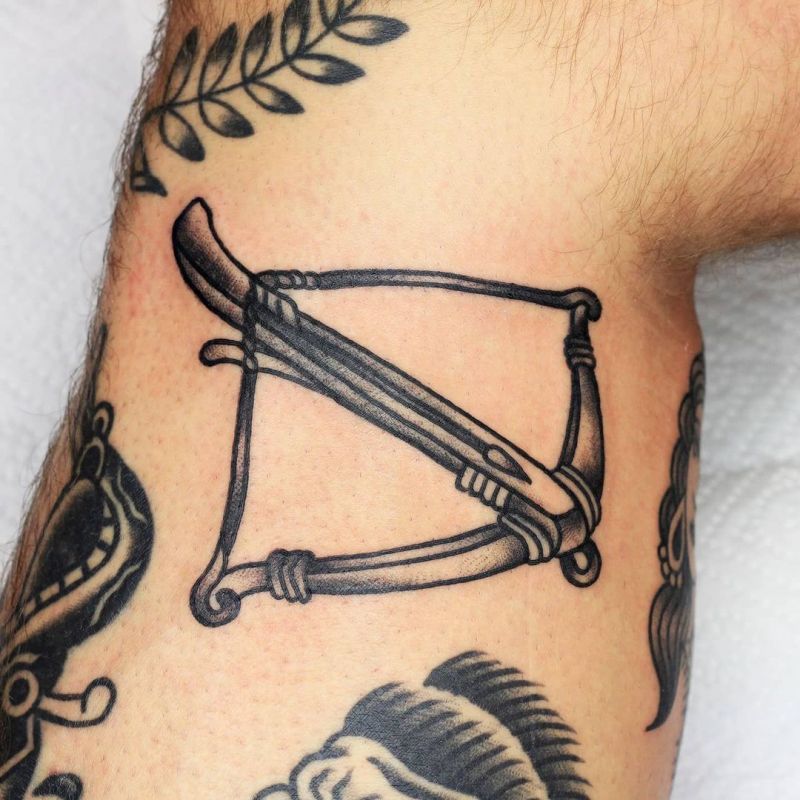 30 Pretty Crossbow Tattoos Make You Brave