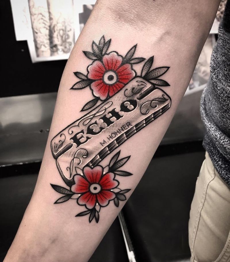 30 Pretty Harmonica Tattoos You Must Try