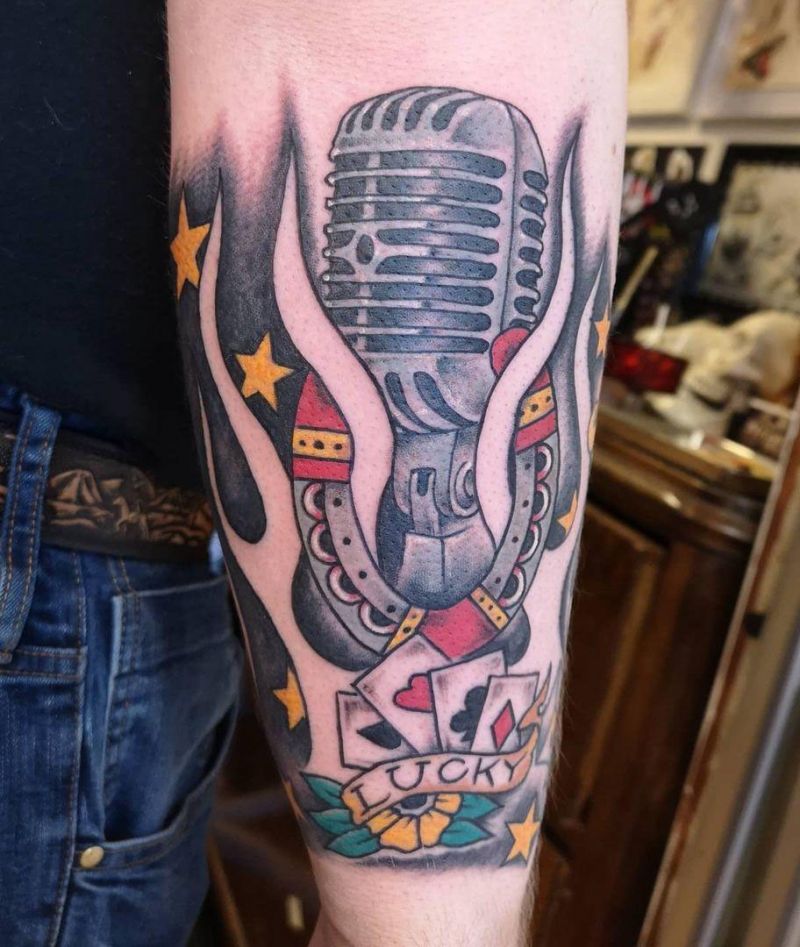 30 Pretty Microphone Tattoos Make You Attractive