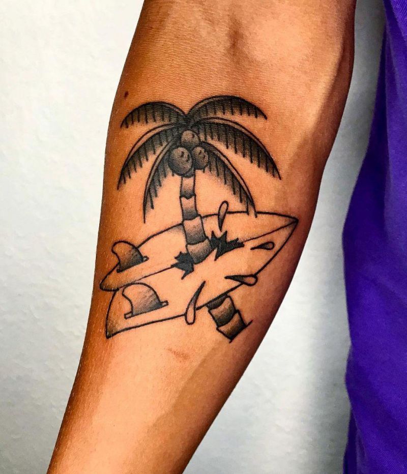 30 Surf Board Tattoos Inspire You to Challenge Yourself