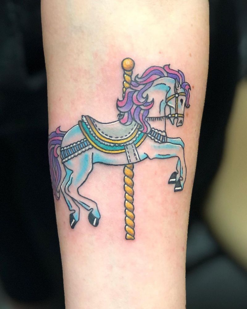 30 Perfect Carousel Tattoos You Must Love