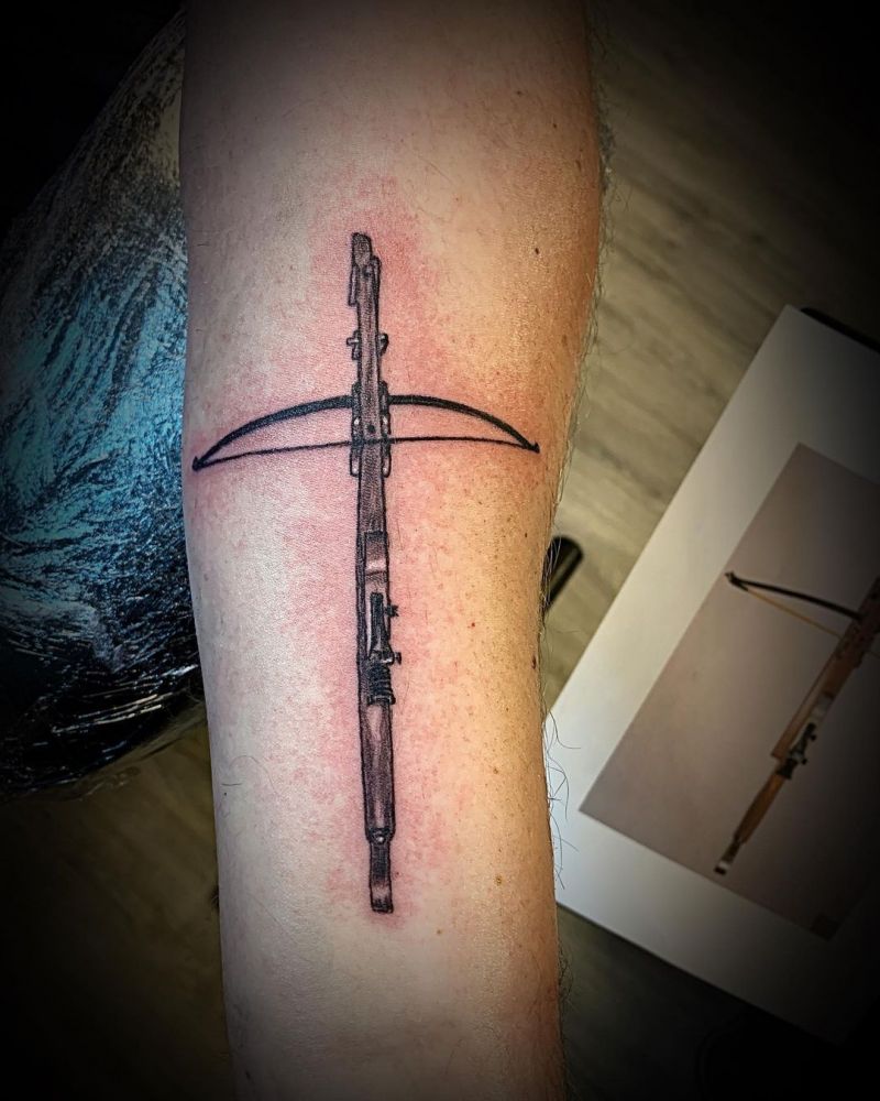 30 Pretty Crossbow Tattoos Make You Brave