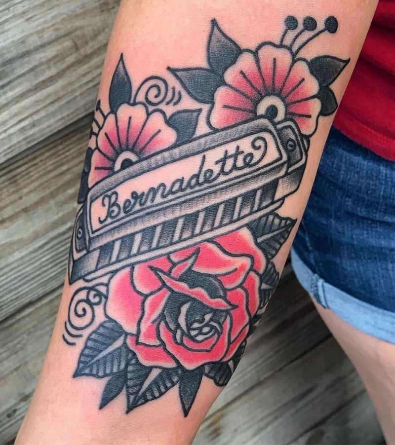 30 Pretty Harmonica Tattoos You Must Try