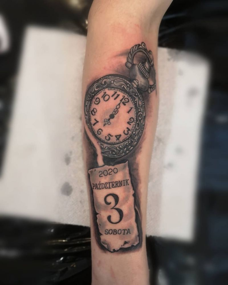 30 Pretty Watch Tattoos Make You Excited