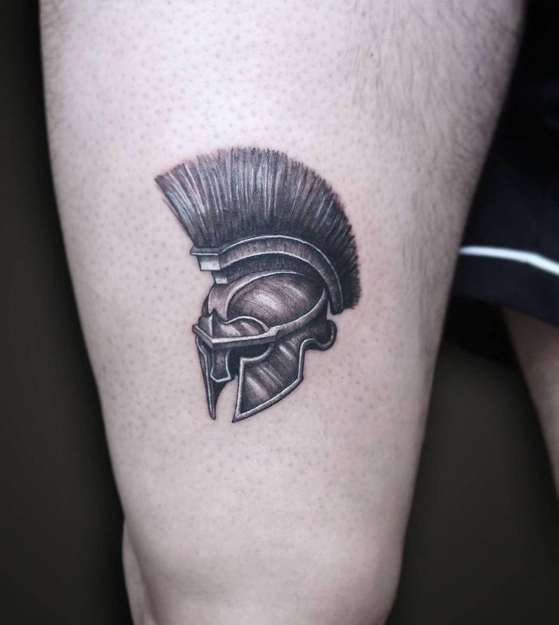 30 Pretty Helmet Tattoos to Inspire You