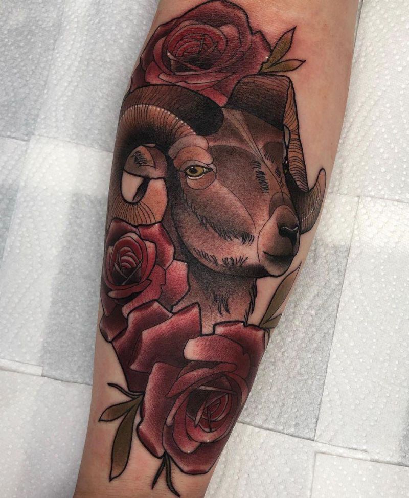 30 Pretty Ram Tattoos to Inspire You