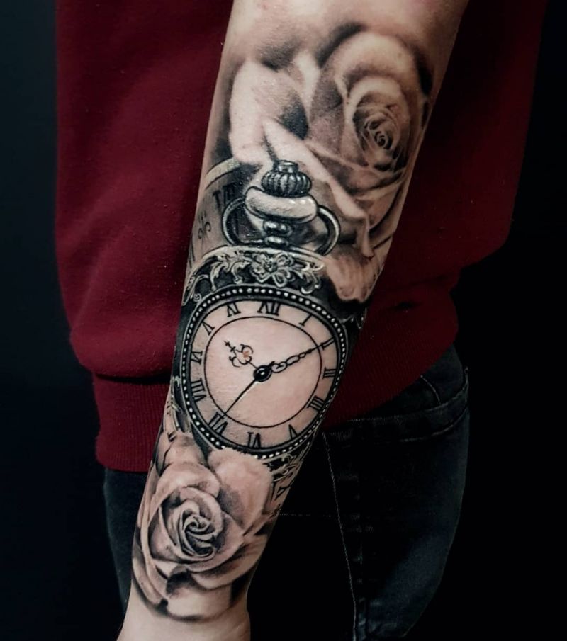 30 Pretty Watch Tattoos Make You Excited