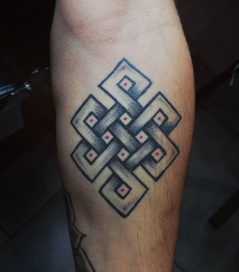 30 Pretty Endless Knot Tattoos You Must Try