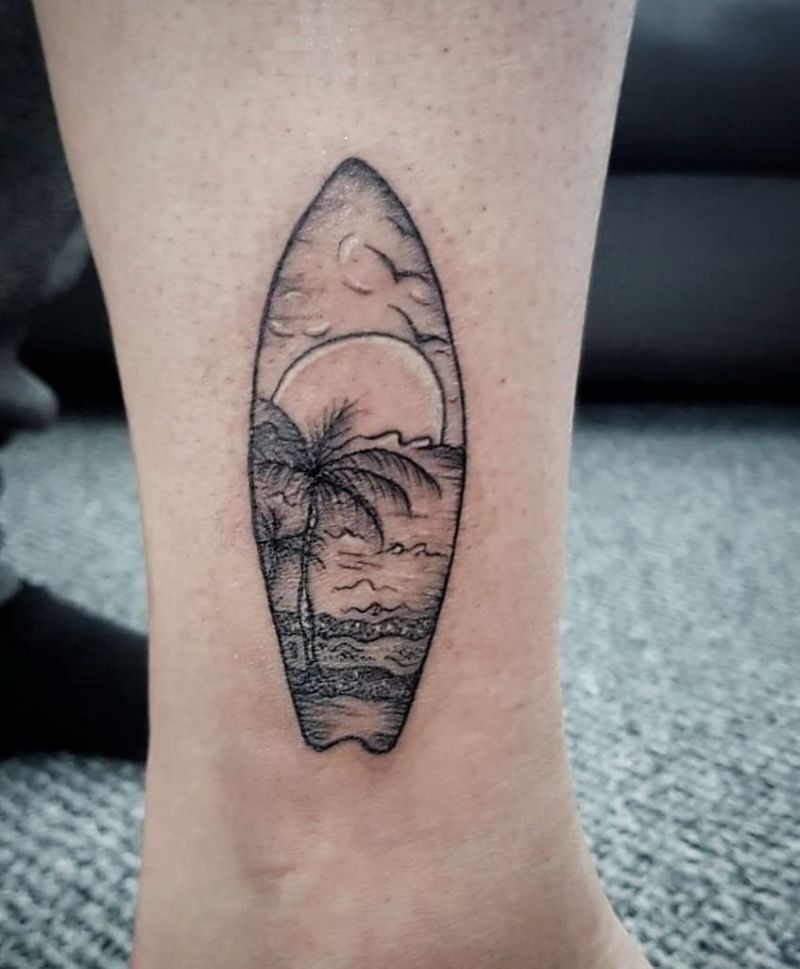 30 Surf Board Tattoos Inspire You to Challenge Yourself