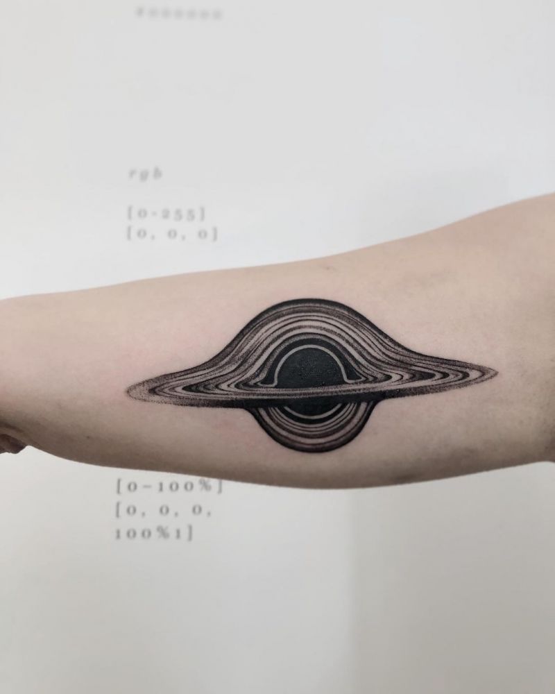 30 Unique Black Hole Tattoos to Inspire You