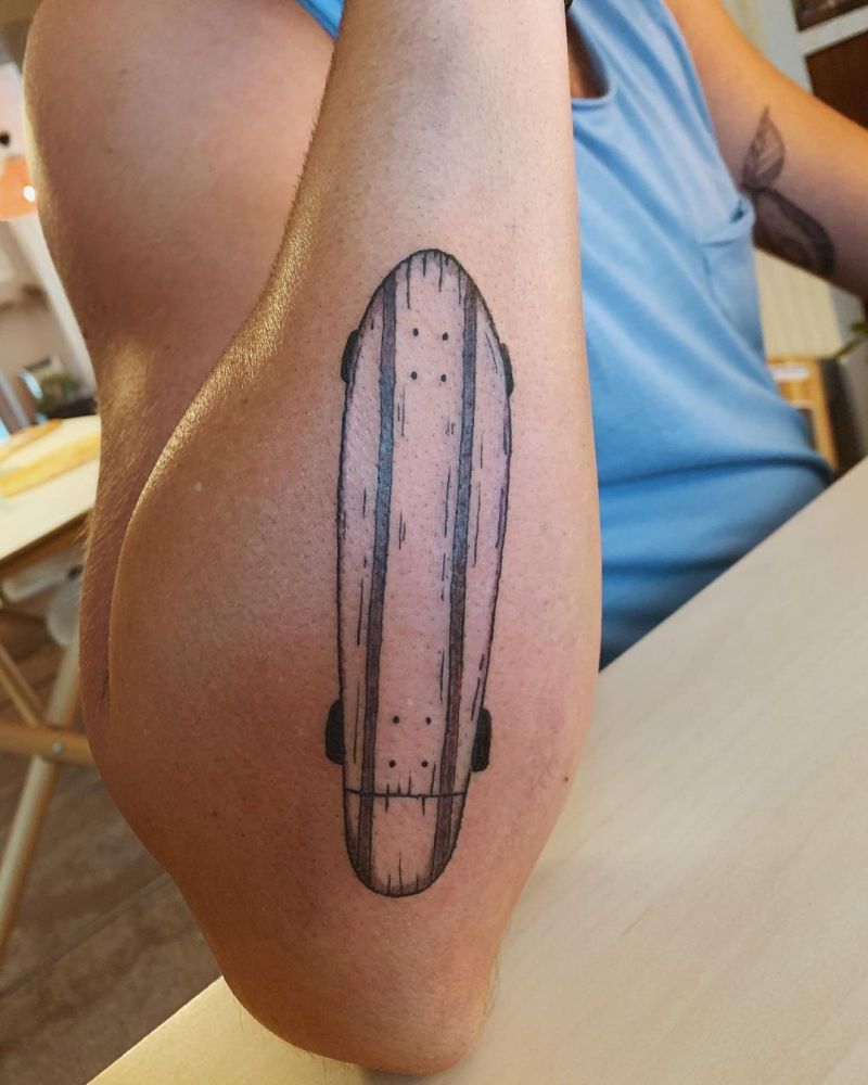 30 Creative Skateboard Tattoos You Can Copy