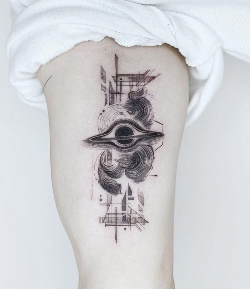 30 Unique Black Hole Tattoos to Inspire You