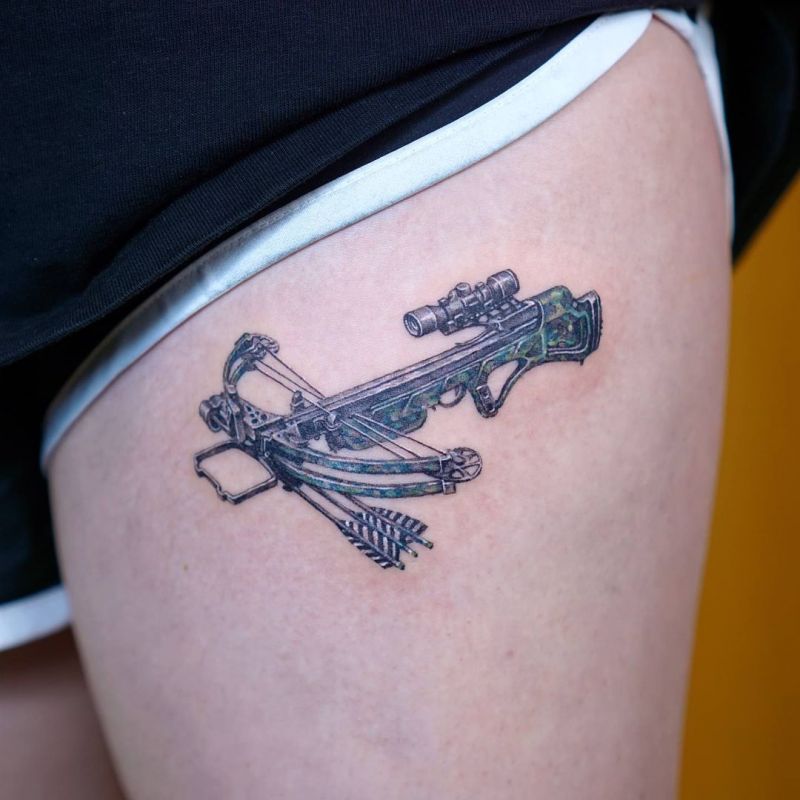 30 Pretty Crossbow Tattoos Make You Brave