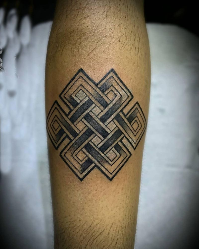 30 Pretty Endless Knot Tattoos You Must Try