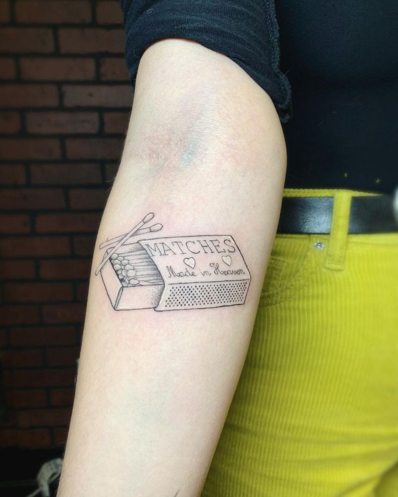 30 Pretty Match Tattoos You Must Try