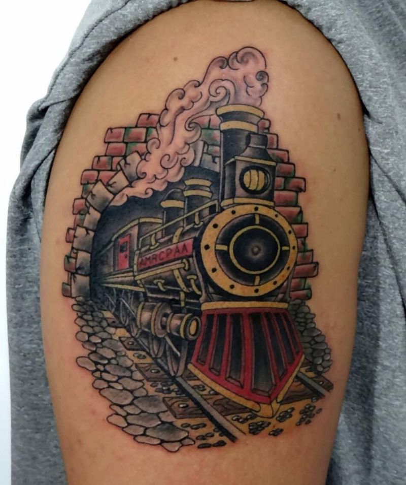 30 Pretty Train Tattoos You Must Try