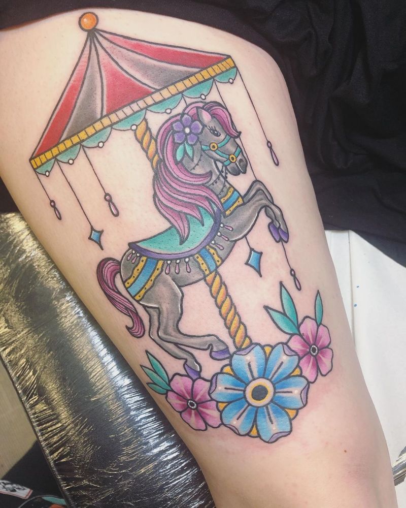 30 Perfect Carousel Tattoos You Must Love