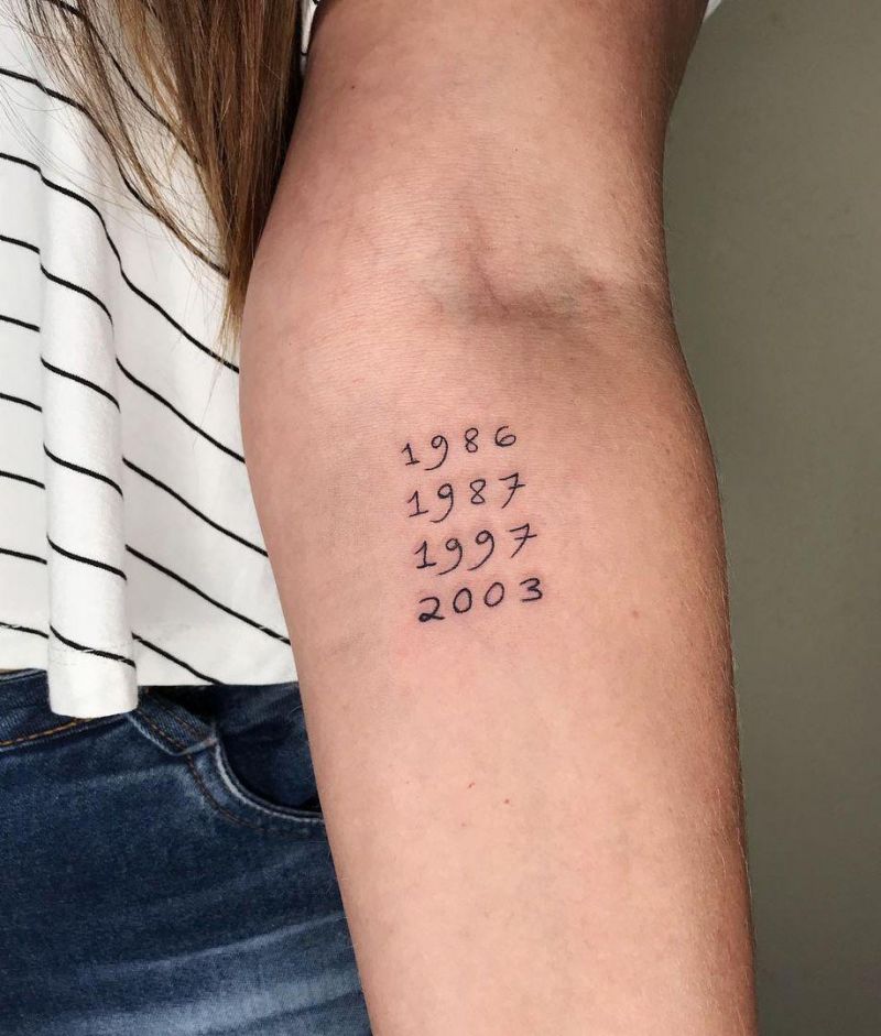 30 Pretty Date Tattoos You Will Love