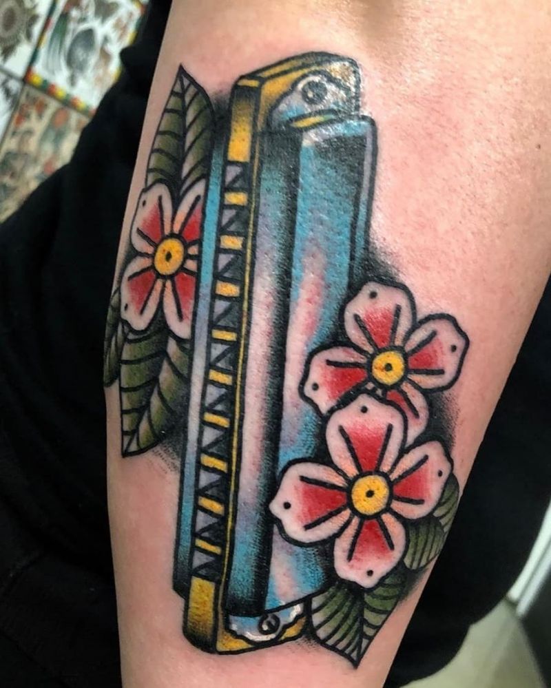 30 Pretty Harmonica Tattoos You Must Try