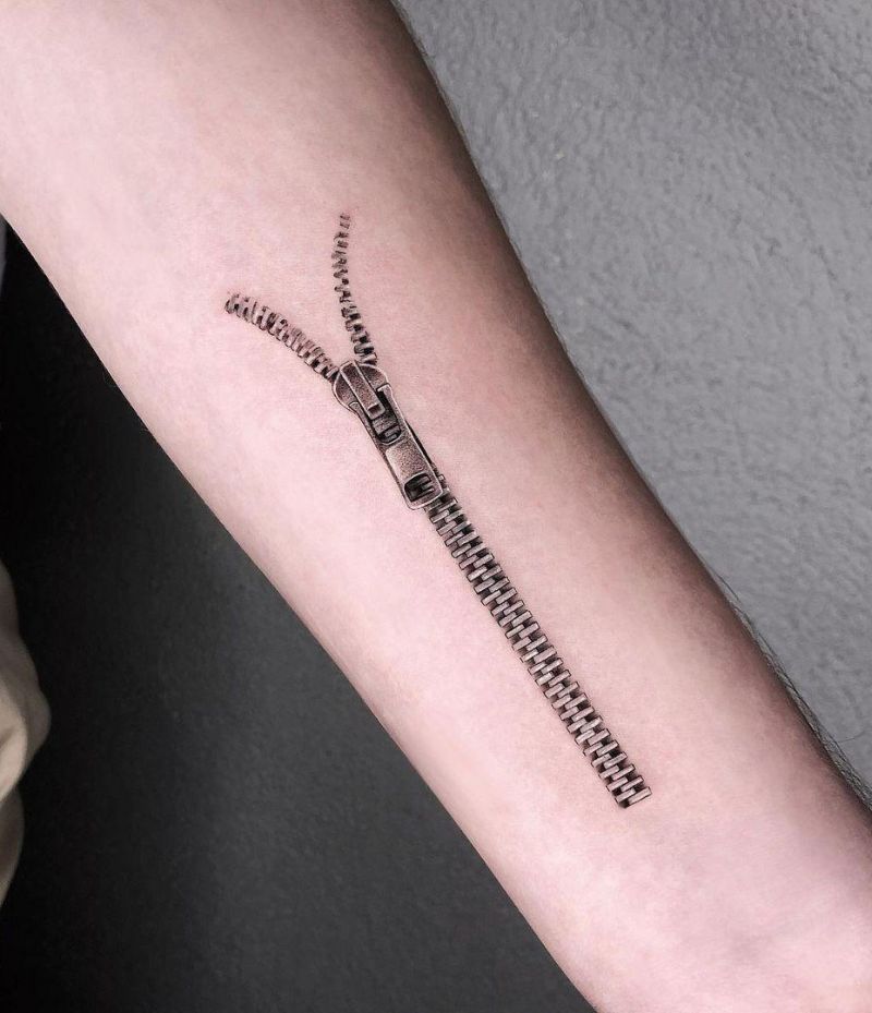 30 Pretty Zipper Tattoos You Must Love