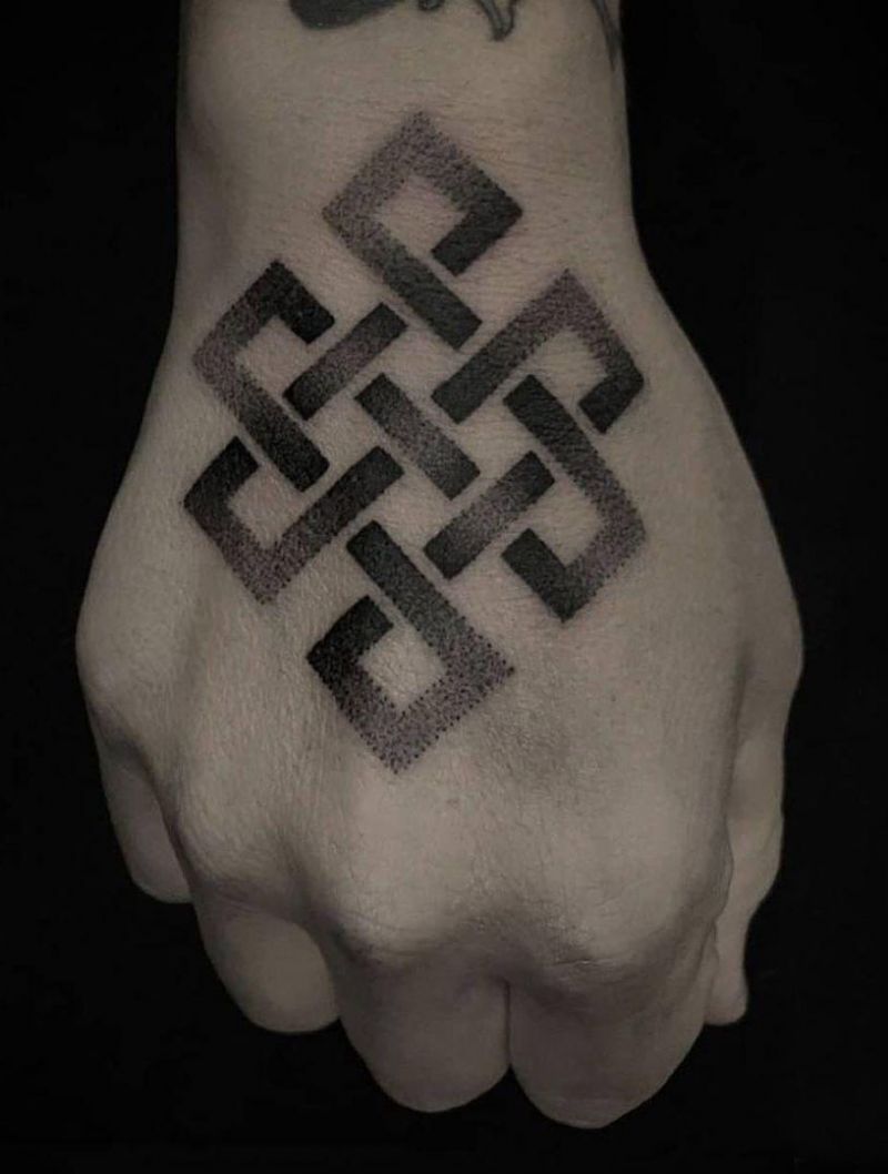 30 Pretty Endless Knot Tattoos You Must Try