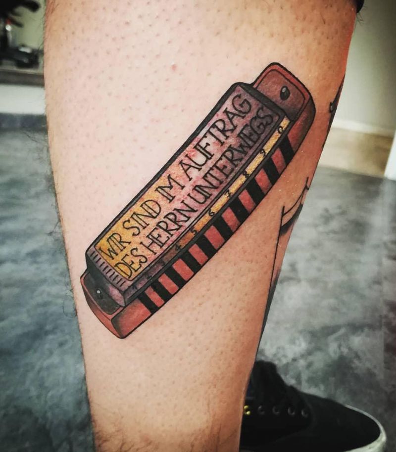 30 Pretty Harmonica Tattoos You Must Try