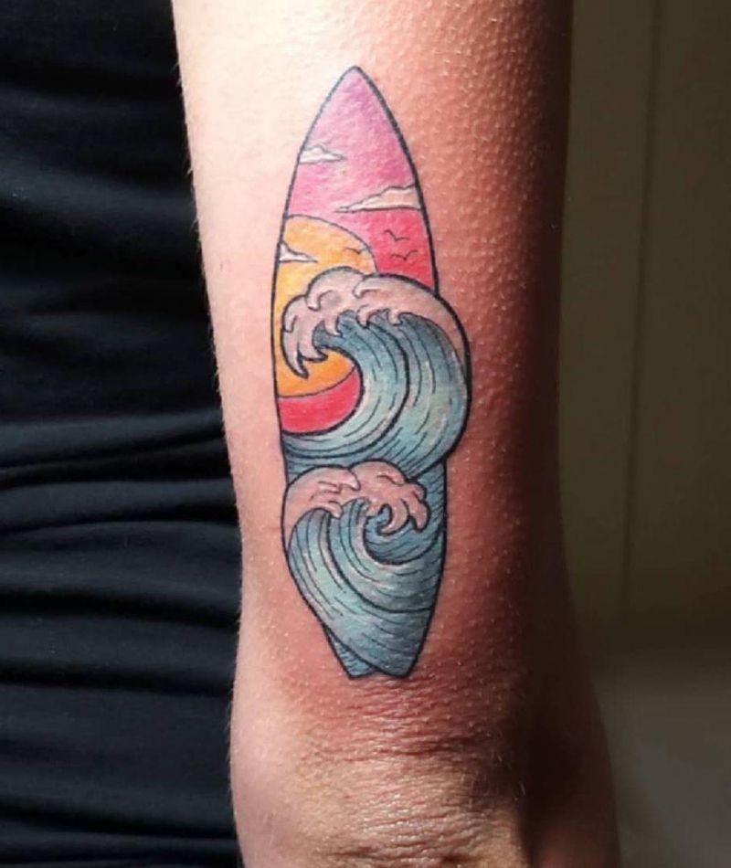 30 Surf Board Tattoos Inspire You to Challenge Yourself