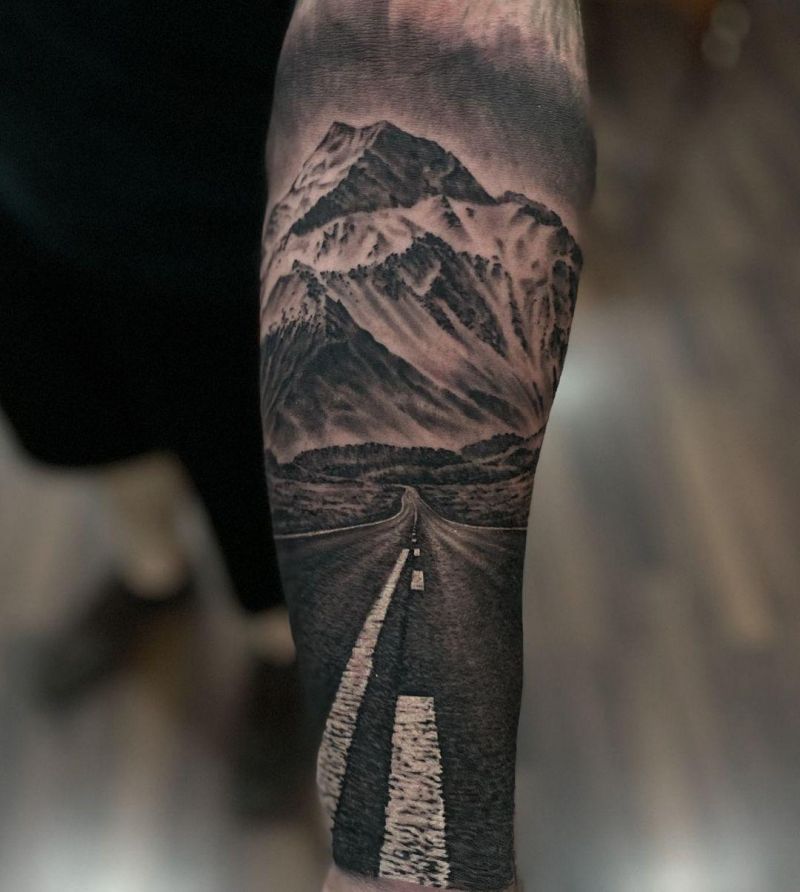 30 Pretty Road Tattoos to Inspire You