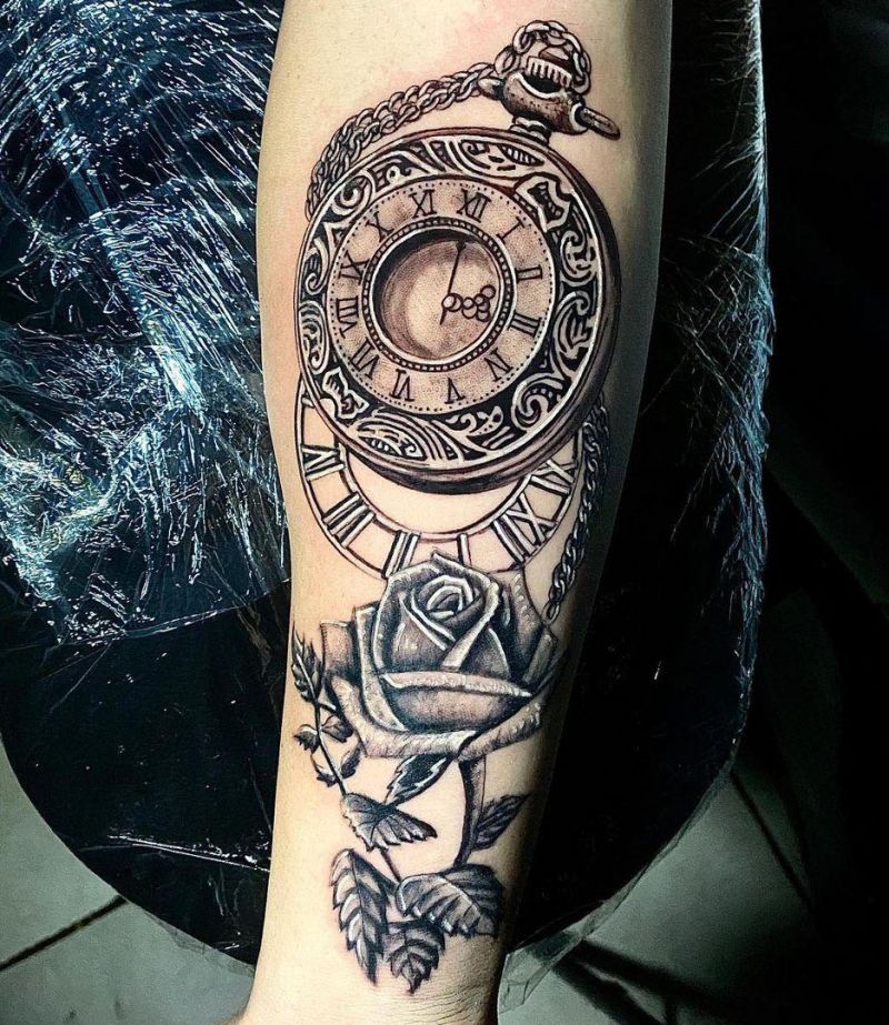 30 Pretty Watch Tattoos Make You Excited