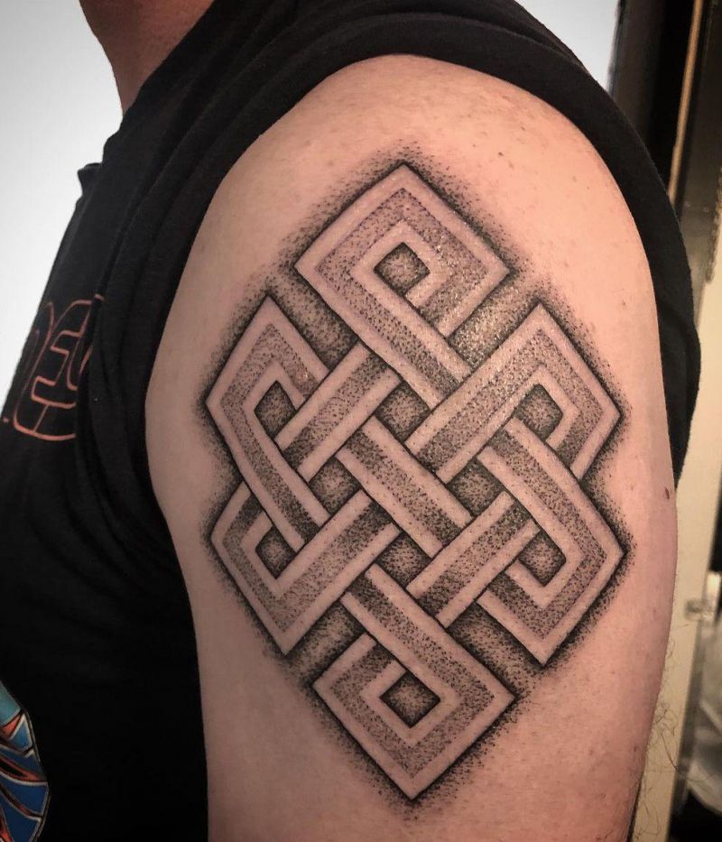 30 Pretty Endless Knot Tattoos You Must Try