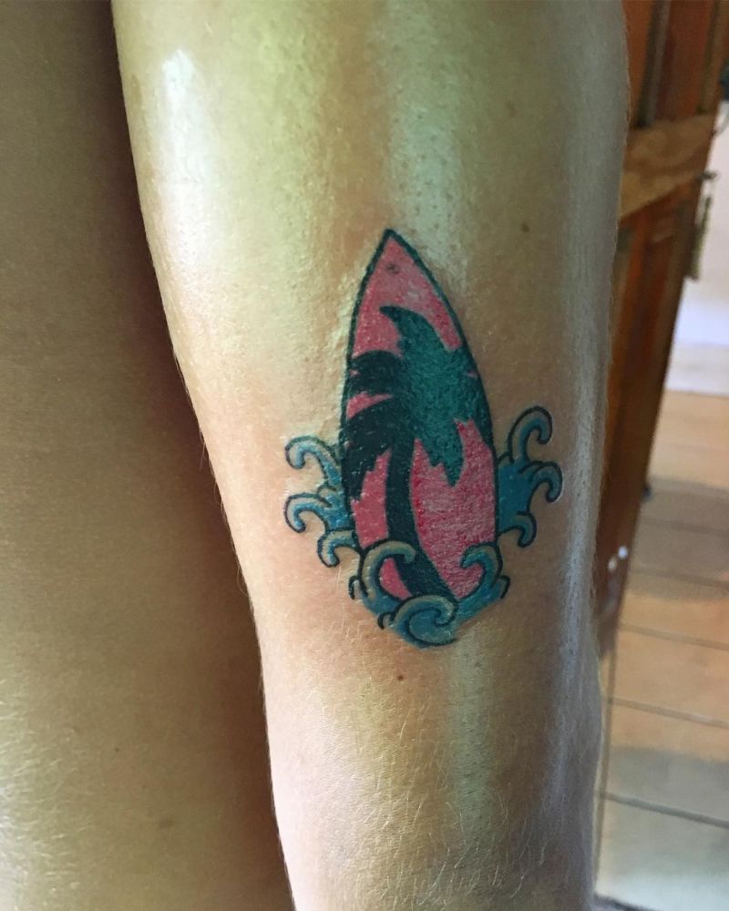 30 Surf Board Tattoos Inspire You to Challenge Yourself