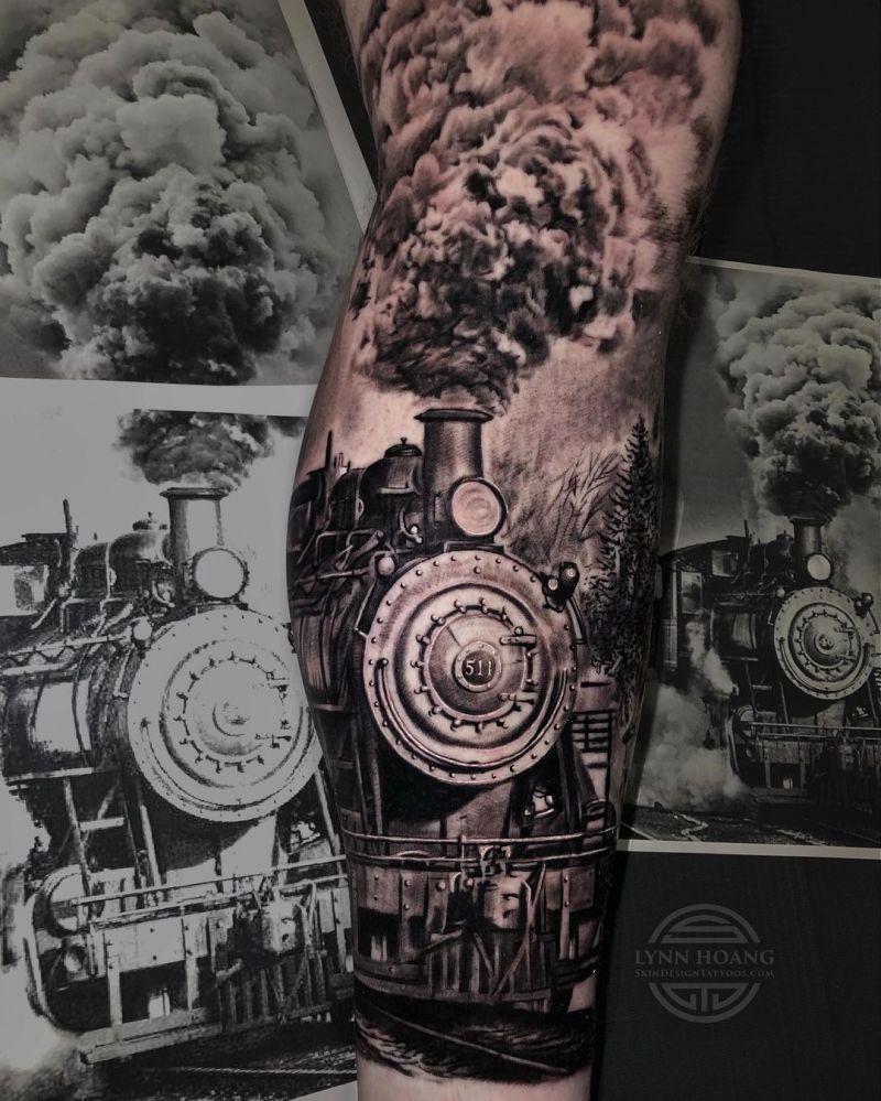 30 Pretty Train Tattoos You Must Try