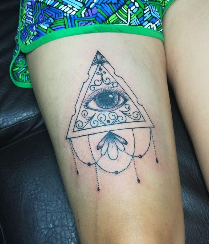 30 Pretty Triangle Eye Tattoos You Must Love