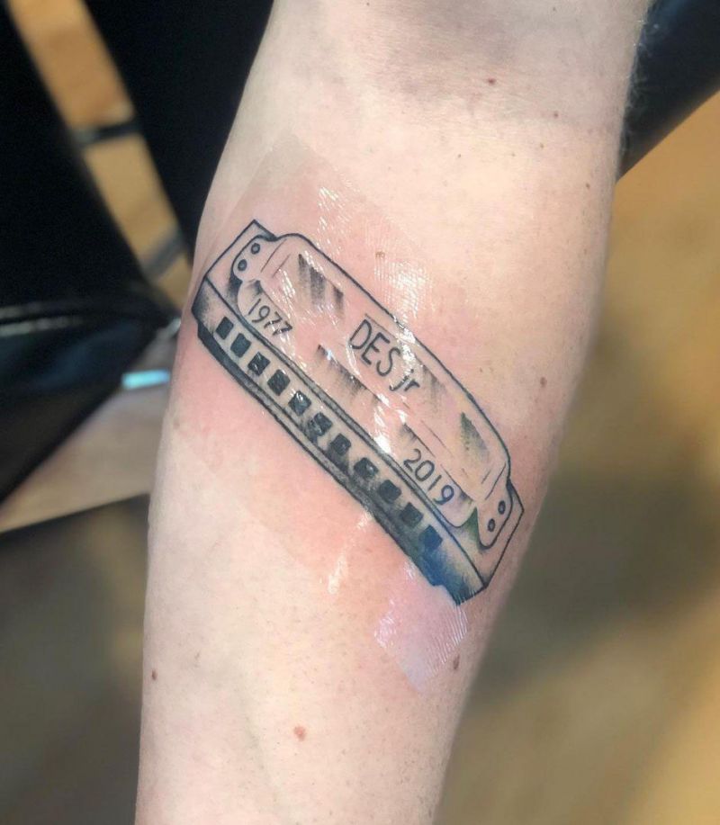 30 Pretty Harmonica Tattoos You Must Try