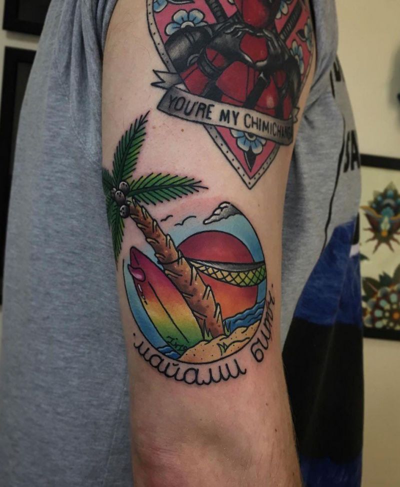 30 Surf Board Tattoos Inspire You to Challenge Yourself