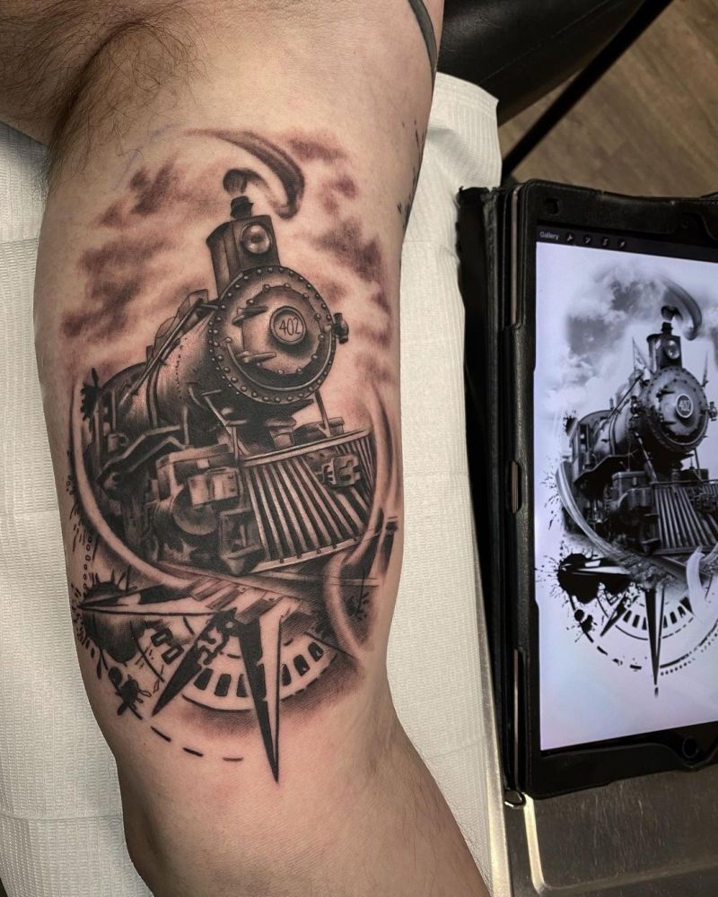 30 Pretty Train Tattoos You Must Try