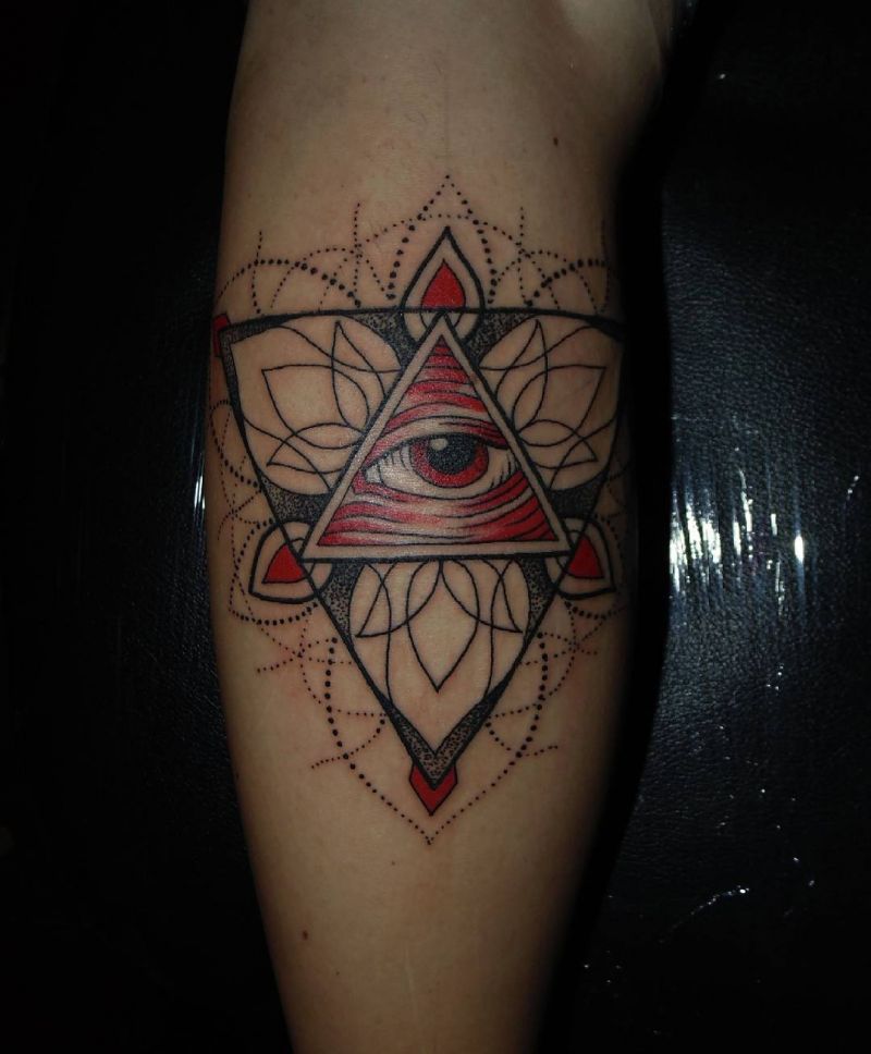 30 Pretty Triangle Eye Tattoos You Must Love