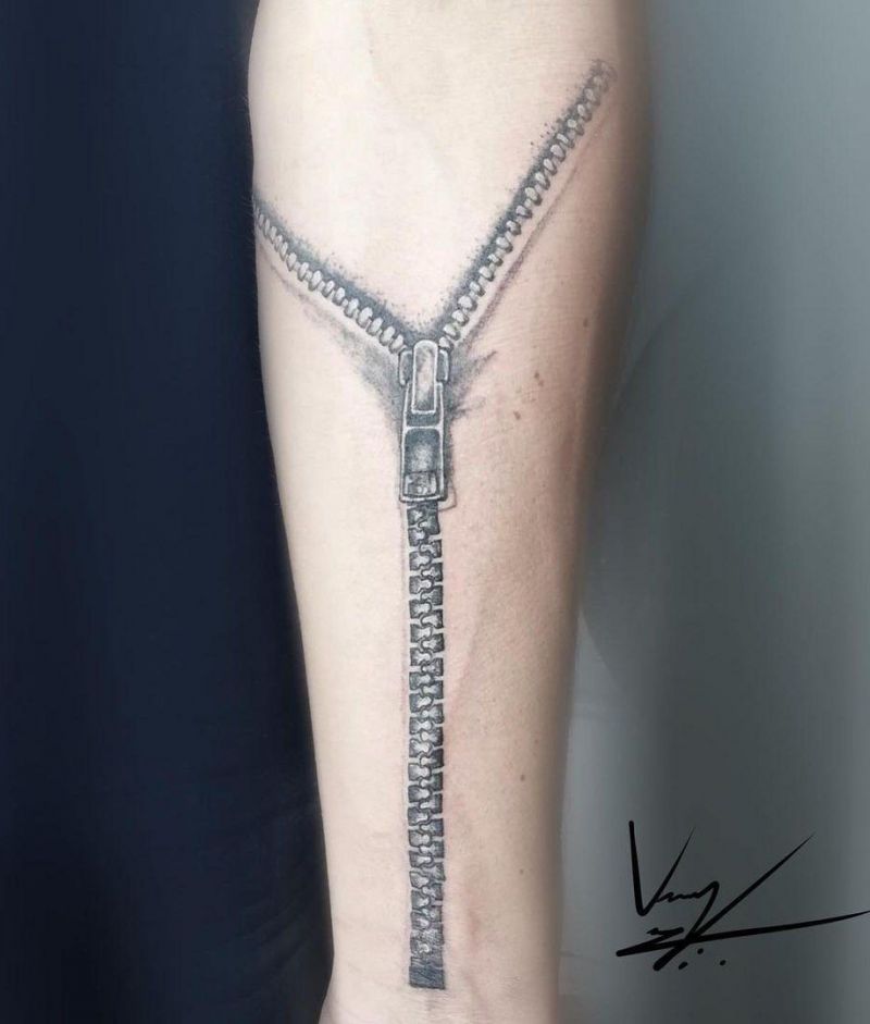 30 Pretty Zipper Tattoos You Must Love