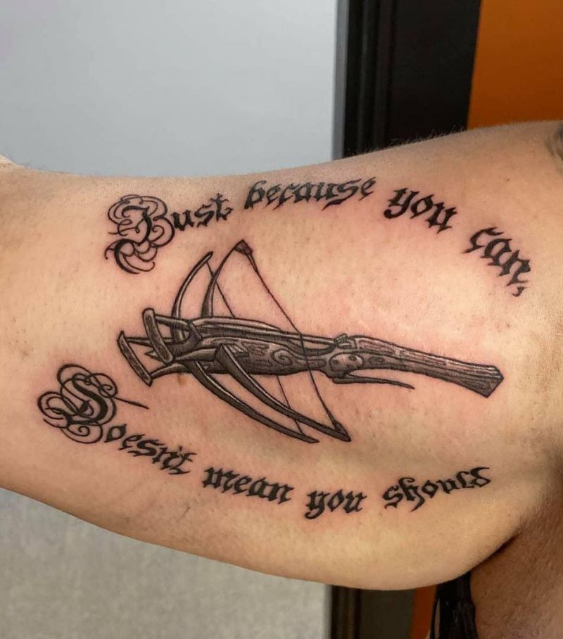 30 Pretty Crossbow Tattoos Make You Brave