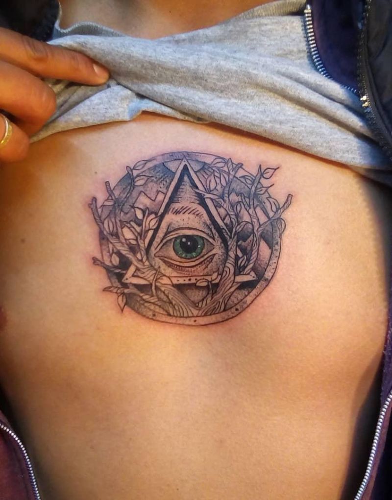 30 Pretty Triangle Eye Tattoos You Must Love