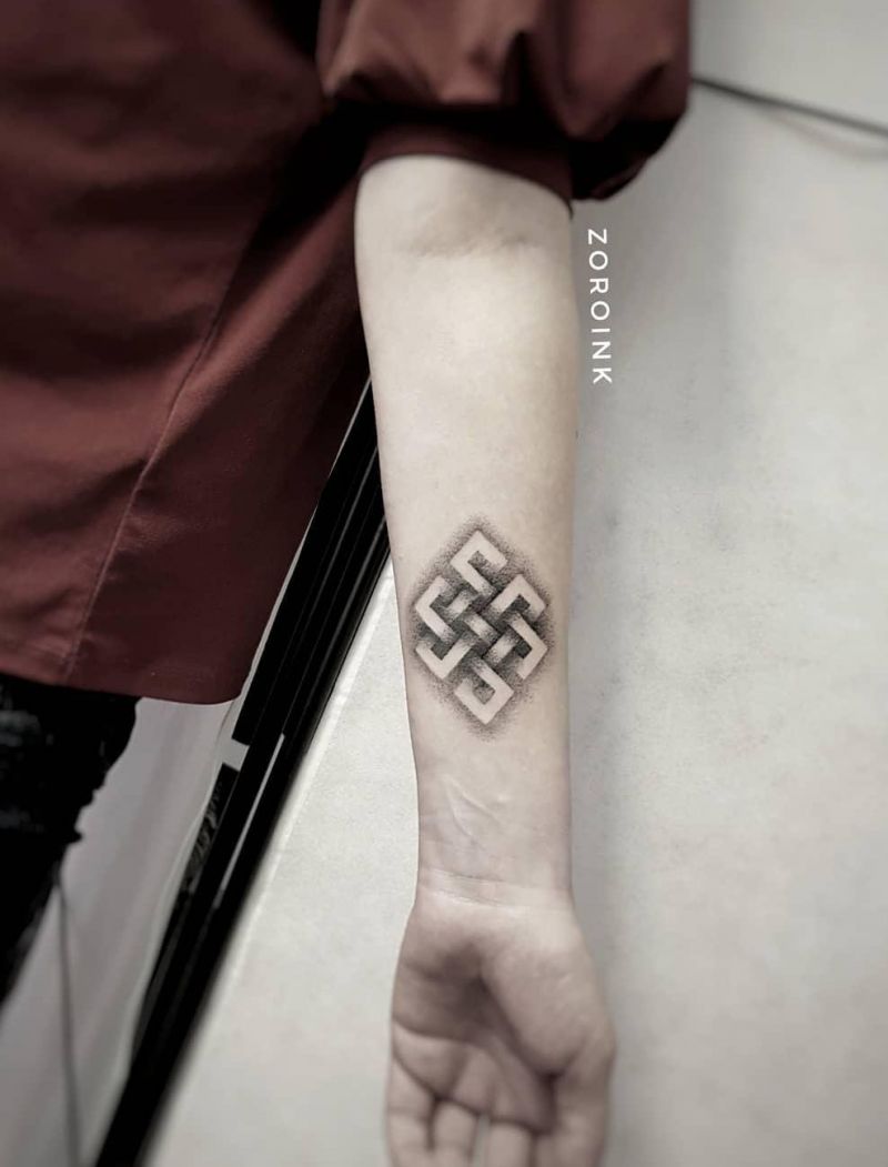 30 Pretty Endless Knot Tattoos You Must Try