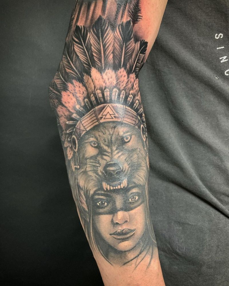 30 Pretty Headdress Tattoos You Will Love